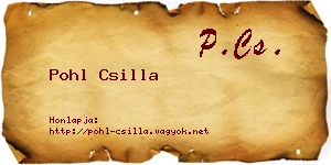 Pohl Csilla névjegykártya