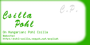 csilla pohl business card